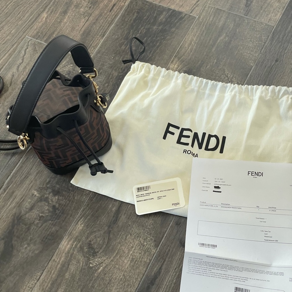 Fendi Zucca mesh Mon Tresor mini/bucket - Picture 16 of 16